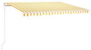 VidaXL Tenda na ručno uvlačenje 400 x 350 cm žuto-bijela
