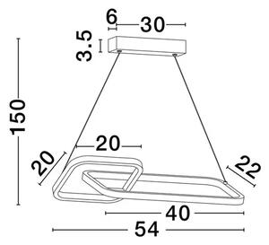 IMAR VISILICA LED/3200K/36W/1685Lm/CRNA & ZLATNA NL9001107