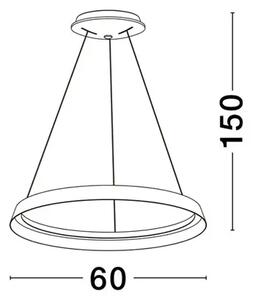 ORMI VISILICA LED /2700+4000K/38W/2564Lm/SMEĐA NL9030928