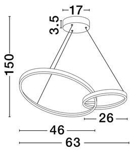 IMAR VISILICA LED/3200K/36W/1620Lm/CRNA & ZLATNA NL9001108