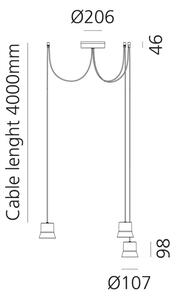 GIO.light CLUSTER VISILICA CRNA AR0232520A