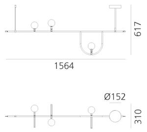 YANZI SC1 VISILICA 3x7,8W 3000K 220-240V 2122lm AR1106010A