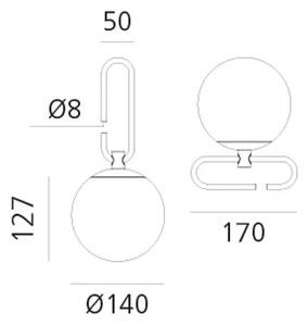 STOLNA LAMPA NH 1217 STOLNA LAMPA STARO ZLATO 5W 378lm AR1217010A