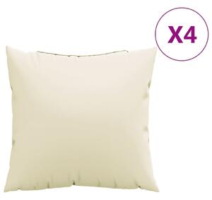 VidaXL Ukrasni jastuci 4 kom krem 40 x 40 cm od tkanine