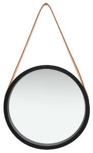 VidaXL Zidno ogledalo s trakom 40 cm crno