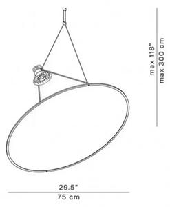 AMISOL LED VISILICA 75 KOMPLET 53W 3000K dim. DALI ZLATNA LP1D910S000002+LP1D910/100030