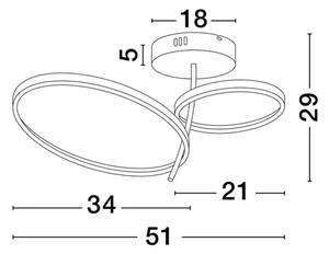 IMAR PLAFONJERA LED/3200K/30W/1489Lm/CRNA I ZLATNA NL9001110