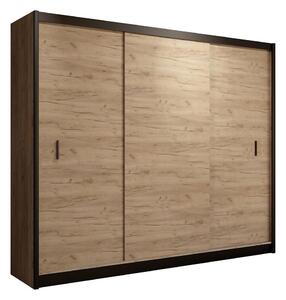 Ormar SAPHIRA 250x215 cm s kliznim vratima, hrast craft