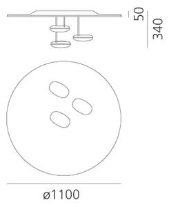 DROPLET LED STROPNA SVJETILJKA 87W 3000K 3241lm AR1474110A