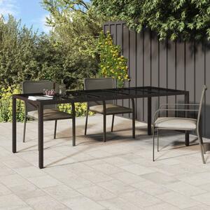VidaXL Vrtni stol smeđi 250x100x75 cm od kaljenog stakla i poliratana