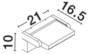 SALLY VANJSKA ZIDNA LAMPA LED 20W 1261lm 3000K IP54 CRNA NL9176105
