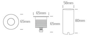 PODNA LED UGRADBENA SVJETILJKA 6,5W WW IP67 HONEYCOMB DARK LIGHT 700mA ALUMINIJ DM69068CH/W