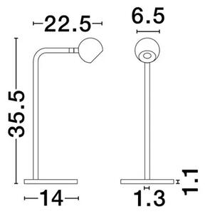SFERA STOLNA LAMPA LED /3000K/6W/514Lm/CRNA NL9540253