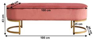 Zondo Dizajnerska klupa Morila (ružičasta) . 1064039