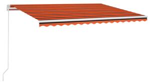 VidaXL Tenda na ručno uvlačenje 400 x 350 cm narančasto-smeđa