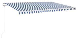 VidaXL Automatska tenda sa senzorom LED 500 x 300 cm plavo-bijela