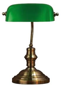 BANKERS STOLNA LAMPA 42CM 1L OXIDE/GREEN E14 MA105931