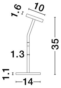 LOGOS STOLNA LAMPA LED /3000K/5W/294Lm/CRNA NL9540251