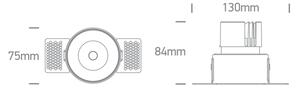 UGRADBENA SVJETILJKA 6,5W CCT 700mA IP54 TRIMLESS DARK LIGHT BIJELA DM10107BT/B/V
