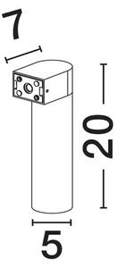 LUSY VANJSKA ZIDNA SVJETILJKA LED 5Watt 310Lm IP65 3000K ANTRACIT NL9971457