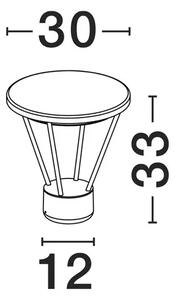 VIRTUS STAJAĆA LAMPA LED 3000K 1190lm IP65 CRNA NL9030572