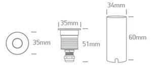 PODNA LED UGRADBENA SVJETILJKA 2W WW IP67 DARK LIGHT 700mA ALUMINIJ DM69068A/W