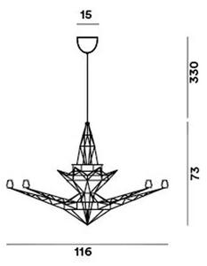 LAGANA VISEĆA SVJETILJKA FOSCARINI G4 SATEN FN064007_R1-3ZI