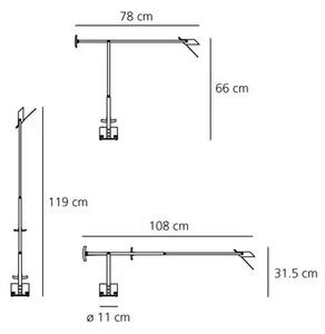 TIZIO ARTEMIDE STOLNA SVJETILJKA 191lm CRNA A009010 AR009010