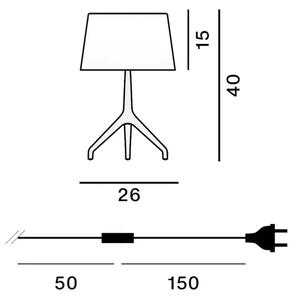 FOSCARINI LUMIERE XXS STOLNA LAMPA ALUMINIJ/BIJELA FN1910012A_11
