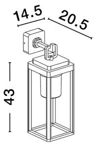 ZIDNA SVJETILJKA OMIKA LED E27 1x12W/220-240 IP65 NL9492500