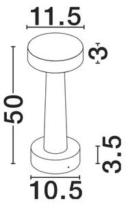 CRAM VANJSKA STAJAĆA LED LAMPA 5Watt 580Lm IP65 3000K CEMENT SIVA NL9540242