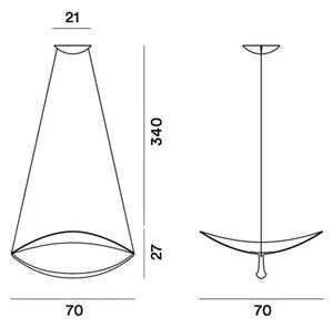 PLENA VISILICA LED 32W/3530lm/2700K/fi.70cm/BIJELA FOSCARINI FN283007_10