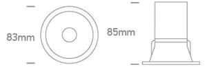 UGRADBENA SVJETILJKA 12W CCT IP20 50deg 230V DARKLIGHT BIJELA DM10112D/W/V