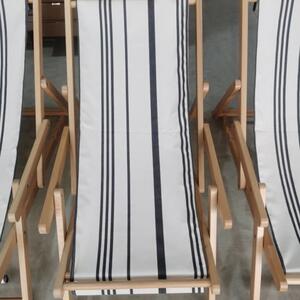Ležaljka za plažu i vrt, drvo bukve, 3 boje - antracit/bijela
