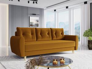 Zondo.hr Sofa na razvlačenje Keklat (boja senfa) (s prostorom za odlaganje). 1105554