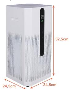 Pročišćivač zraka s HEPA H12 filterom, ionizacijom i Wi-Fi-jem - 370 m³/h, 80 m²