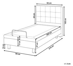 Zondo Jednostruki krevet 90 cm DUCHE (bež). 1007248