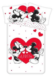 JERRY FABRICS Posteljina Mickey and Minnie Love 05 Pamuk, 140/200, 70/90 cm
