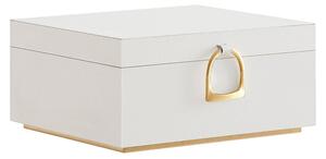 Dvoslojna kutija za nakit s uklonjivom ladicom, 20,5x24x11 cm, boja slonovače | SONGMICS