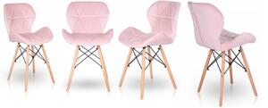 Set stolica od baršuna PINK CRYSTAL 3+1 GRATIS
