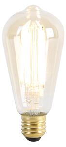 Pametna zidna svjetiljka hrđavo smeđa 26 cm IP44 uklj. WiFi ST64 - Charlois