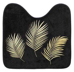 Crna/u zlatnoj boji kupaonska prostirka za WC 45x45 cm Orbella – douceur d'intérieur
