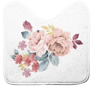 Bijela/ružičasta kupaonska prostirka za WC 45x45 cm Jayana – douceur d'intérieur