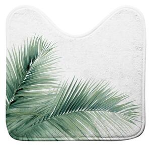 Bijela/zelena kupaonska prostirka za WC 45x45 cm Havane – douceur d'intérieur