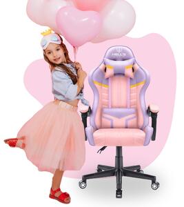 Dječja stolica za igranje HC - 1004 roza i ljubičasta sa žutim detaljem