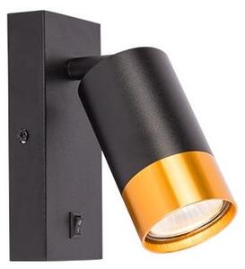 Zidna reflektorska svjetiljka 1xGU10/35W/230V crna/zlatna