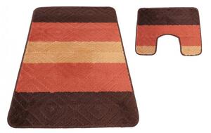 Dvodijelni set kupaonskih tepiha s uzorkom 50 cm x 80 cm + 40 cm x 50 cm