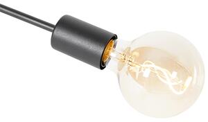Dizajnerska stropna svjetiljka crna 6 svjetala - Facile