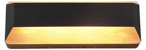 Zidna svjetiljka crna 35 cm s LED 3-stupanjskom prigušivanjem - Tyko