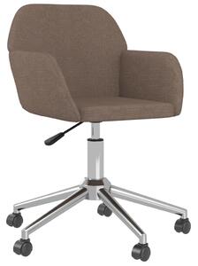 VidaXL Okretna uredska stolica od tkanine smeđesiva